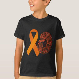 T-shirt Maladie Cancer Sensibilisation Orange Ribbon Mois 