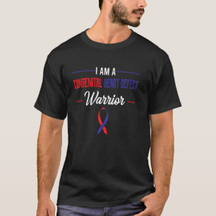 T-shirt Maladie cardiaque congénitale Guerrier Bleu Et Rou