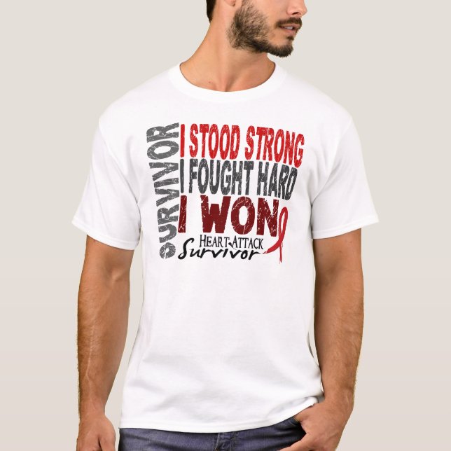 T-shirt Maladie cardiaque du survivant 4 de crise (Devant)