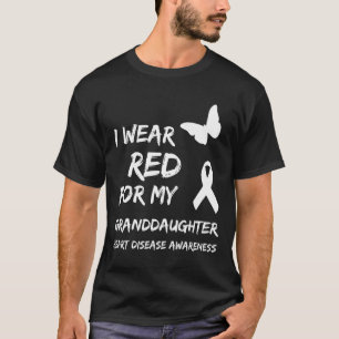 T-shirt Maladie Cardiaque Je Porte Du Rouge Pour Ma Petite