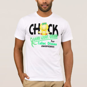 T-shirt Maladie coeliaque 2 vert clair allés par poussin
