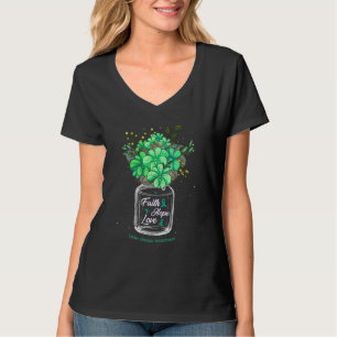 T-shirt Maladie coeliaque Faith Love Hope Flower Jar Laure