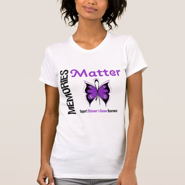 T-shirt Maladie d'Alzheimer de matière de souvenirs (Devant)