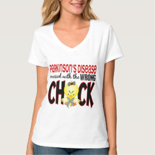 T-shirt :maladie de Parkinson sali avec le poussin faux