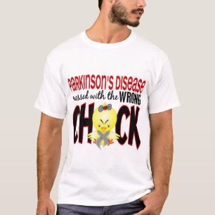 T-shirt :maladie de Parkinson sali avec le poussin faux