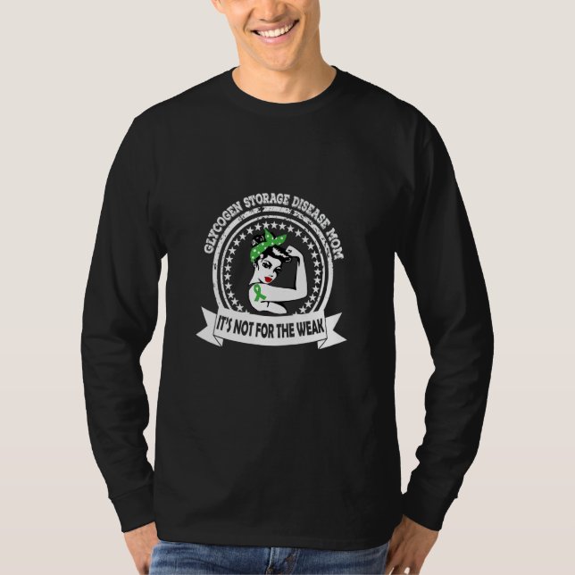 T-shirt Maladie de stockage de glycogène Maman Green Ribbo (Devant)