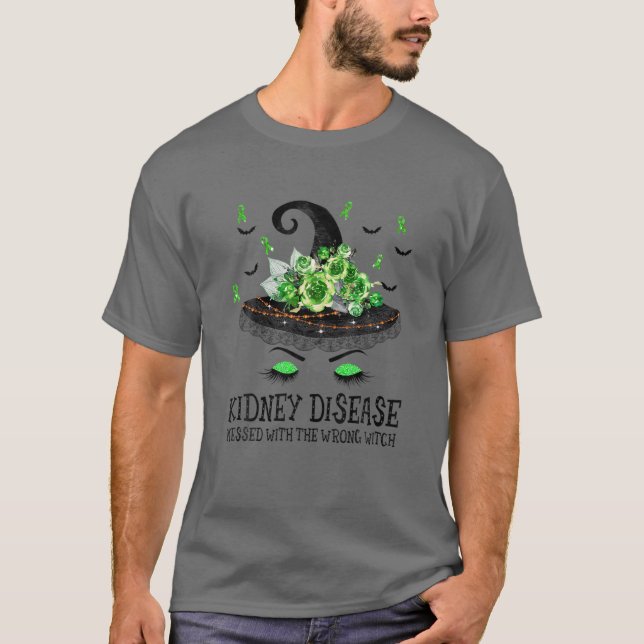 T-shirt Maladie Du Rein Empoisonnée Avec La Mauvaise Sorci (Devant)