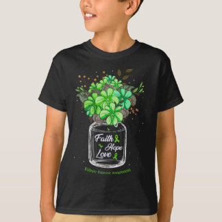 T-shirt Maladie du rein Faith Love Hope Flower Jar Laurene