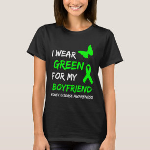 T-shirt Maladie Je Porte Du Vert Pour Mon Petit-Ami Ruban