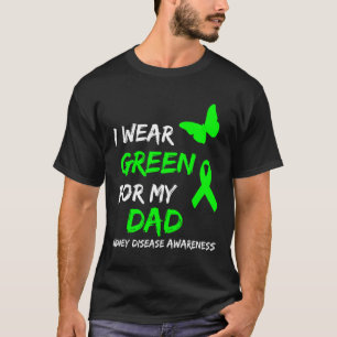 T-shirt Maladie Je Porte Vert Pour Mon Papa Ruban