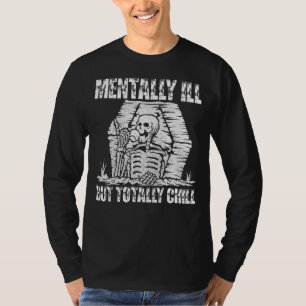 T-shirt Maladie Mentale Mais Totalement Chill Halloween Co
