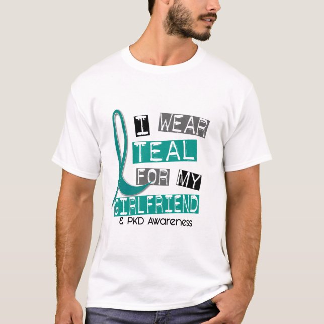 T-shirt Maladie rénale Polycystic PKD Teal pour l'amie (Devant)