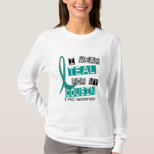 T-shirt Maladie rénale Polycystic PKD Teal pour le cousin