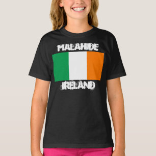 T-shirt Malahide, Irlande avec drapeau irlandais