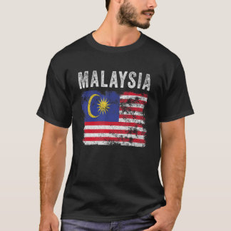 T-shirt Malaisie Drapeau Hommes Distorsion Femmes Enfants 