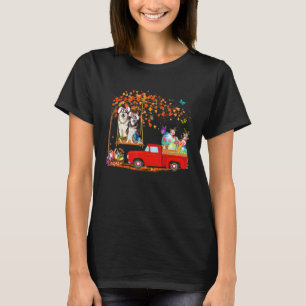 T-shirt Malamut de l'Alaska Portant un Camion rouge oreill