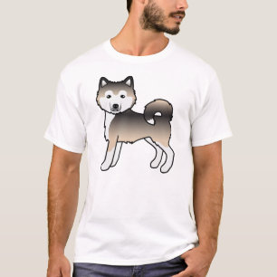 T-shirt Malamute Alaskan Sable Chien de Dessin Animé Migno