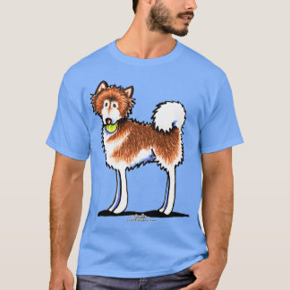 T-shirt Malamute d'Alaska Jouer à la tête rouge
