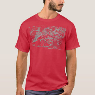 T-shirt Malazan Seven Cities Map White Design