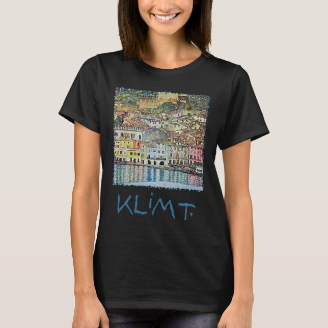 T-shirt Malcesine sur le lac de Garde Par Gustav Klimt (Devant)