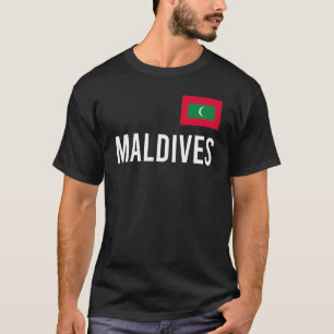 T-shirt Maldives Hommes Enfants Maldives Drapeau Souvenir