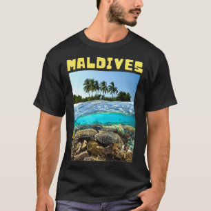 T-shirt Maldives, île sous-marine
