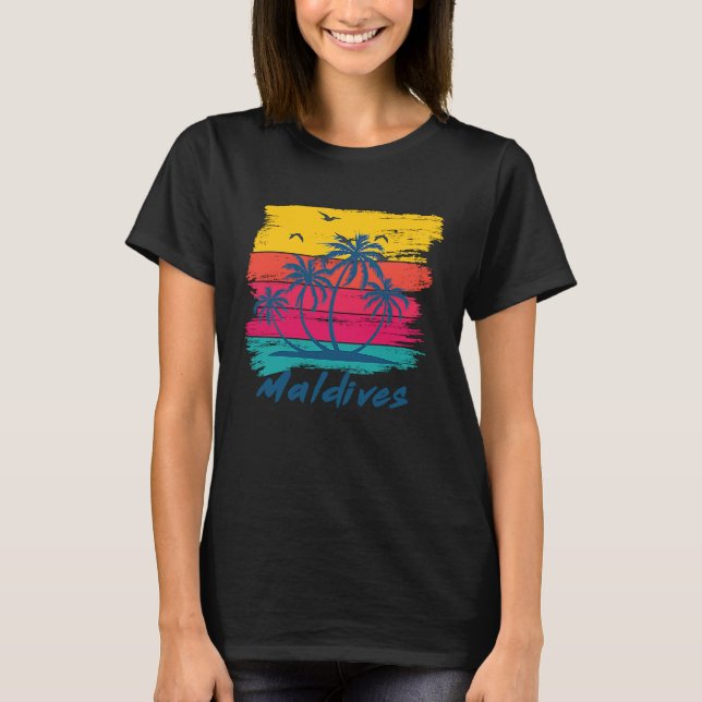 T-shirt Maldives  summer beach holiday destination (Devant)