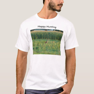 T-shirt Mâle et champ de maïs, chasse heureuse