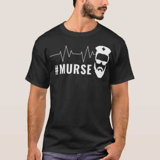 T-shirt Male Nurse Gifts Heartbeat Murse Gifts RN LPN CNA
