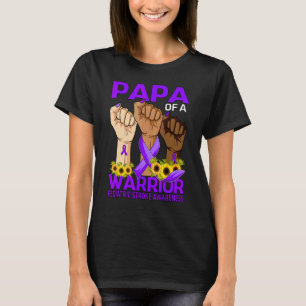 T-shirt Mâle Papa D'Un Guerrier Pédiatrique Sensibilisatio