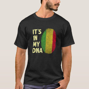 T-shirt Mali Dans Mon Dna Malian Flag Team Mali