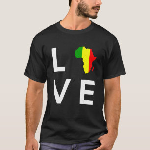 T-shirt Mali Drapeau Aimer Afrique Continent Silhouette po
