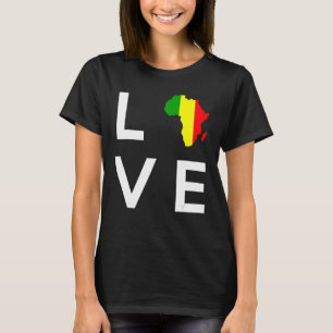 T-shirt Mali Drapeau Aimer Afrique Continent Silhouette po