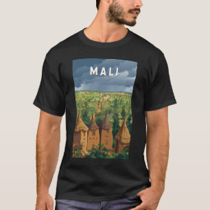 T-shirt Mali Illustration Voyage Art Vintage