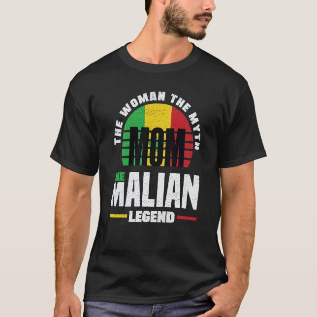 T-shirt Mali Malian Mali Flag Mothers Day (Devant)