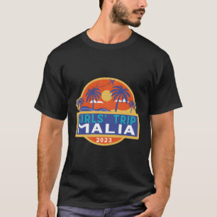 T-shirt Malia Grèce Voyage 2023 Îles grecques Crète