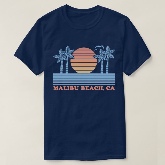 T-shirt Malibu Beach CA (Design devant)