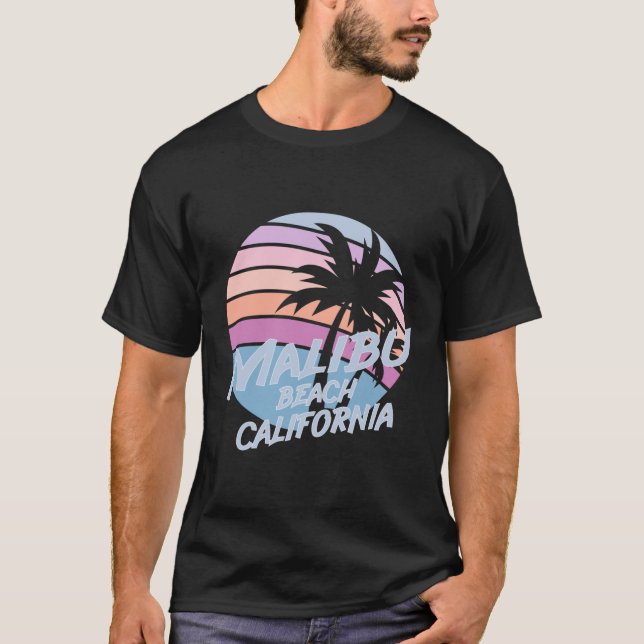 T-shirt Malibu Beach Californie (Devant)