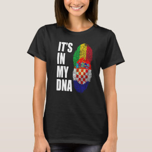 T-shirt Malien Et Croate Mélange ADN Héritage Drapeau Prem