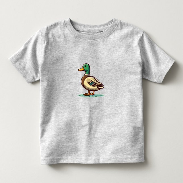 T-shirt Mallard Duck bird Toddler Fine Jersey (Devant)