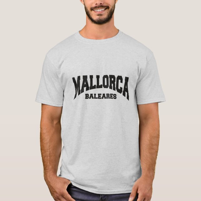 T-shirt Mallorca Baleares lettrage logo design (Devant)