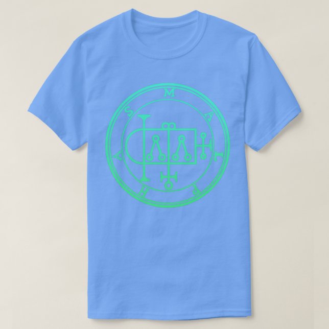 T-shirt Malphas Sigil Bâtiments Maisons Vert Gradient (Design devant)
