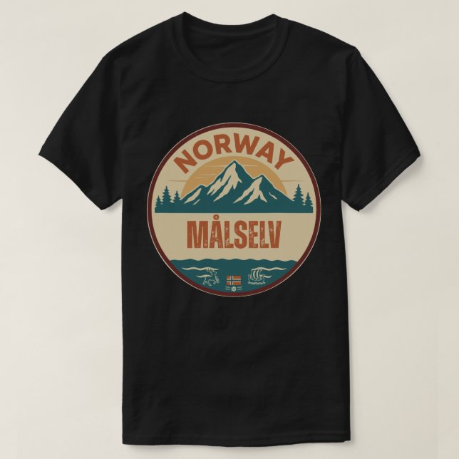 T-shirt Målselv, Norge Norvège (Design devant)