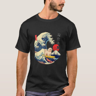 T-shirt Maltais Japonais Kanagawa Vague Surf Loyal Chien T