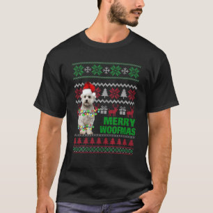 T-shirt Maltais Pour Joyeux Woofmas Gros Chandail De Noël