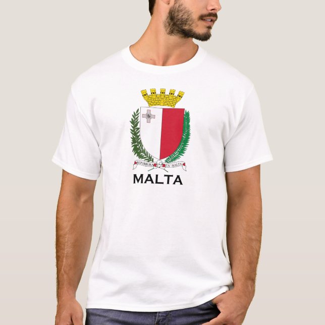 T-shirt MALTE - emblème/manteau des bras/symbole/drapeau (Devant)