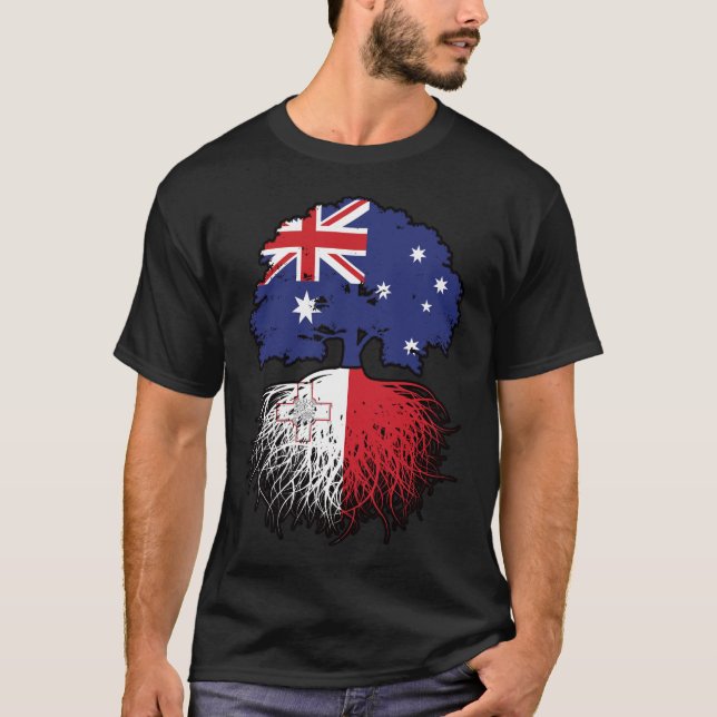 T-shirt Malte Maltais Australie Australie drapeau des raci (Devant)