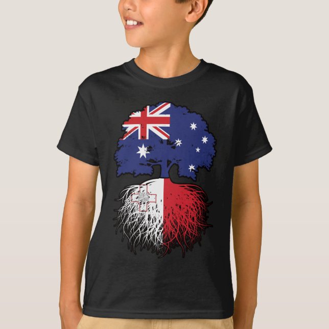 T-shirt Malte Maltais Australie Australie drapeau des raci (Devant)