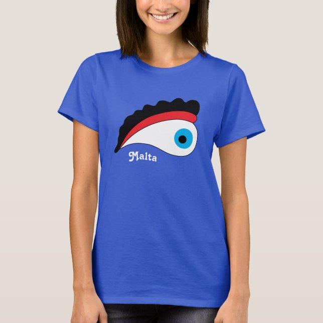 T-shirt Malte Vacances Bateau De Pêche Oeil De Protection (Devant)