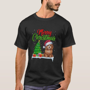 T-shirt Maltipoo Chien Noël Lumières Noël Maltipoo D
